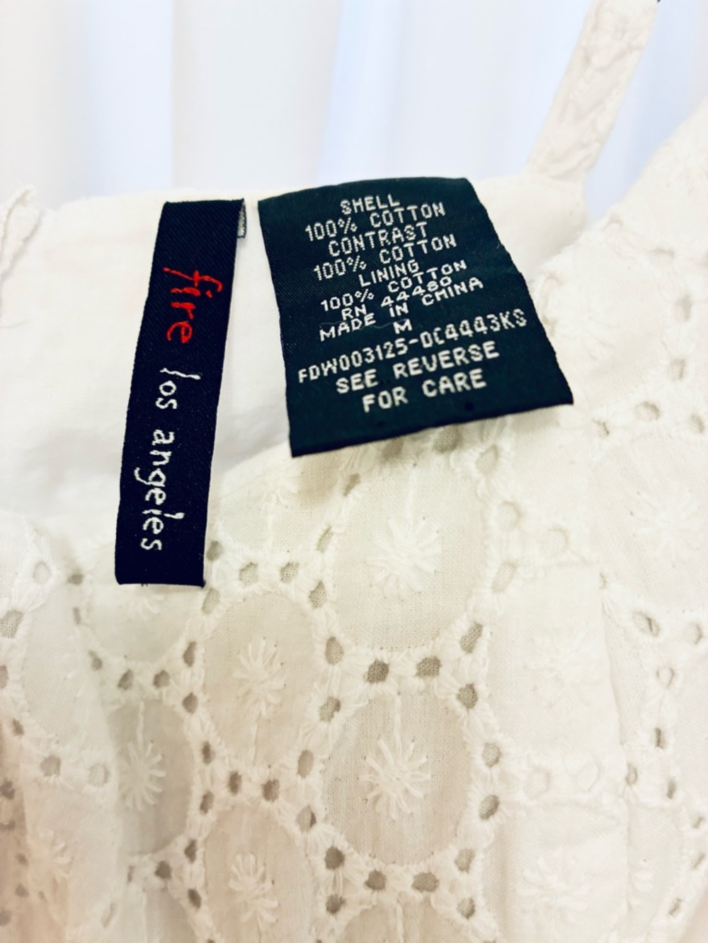 White Eyelet Sundress — Women Dress - Picture 4 of 11